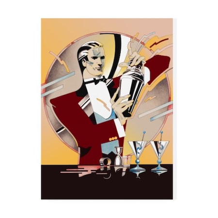 David Chestnutt 'Tending Bar' Canvas Art,18x24